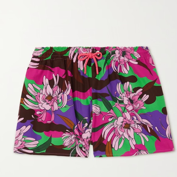 MONCLER Floral-print cotton-poplin shorts NWT Size 2 - Picture 3 of 4